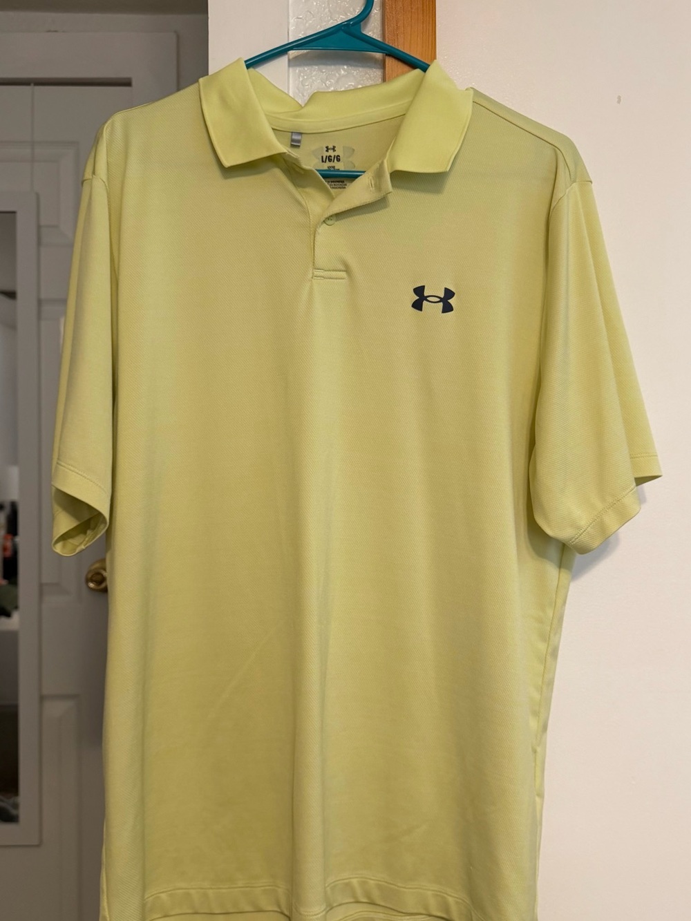 Under Armour Men’s Pale Yellow Performance Polo with Logo